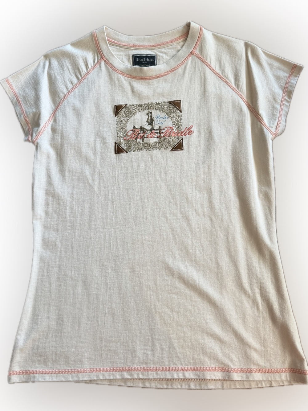 Brit & Bridle For Her Rodeo Girl Western Graphic Raglan Tee Women's M